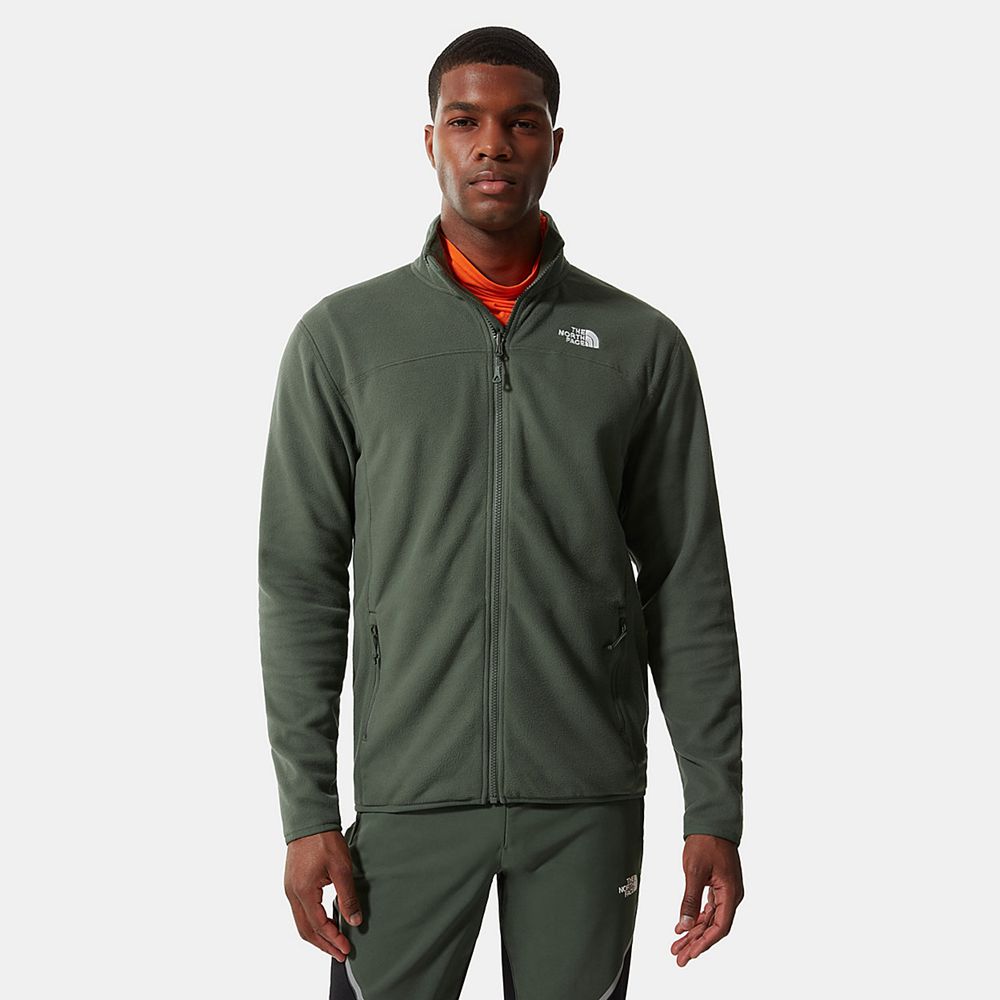 The North Face Fleece Mens Australia - The North Face 100 Glacier Full-Zip Green Hiking (QND-026489)